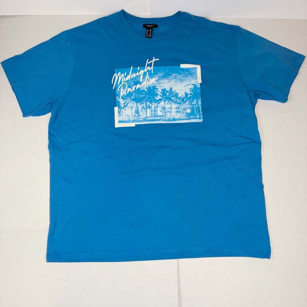 Forever 21 Midnight Men Paradise Graphic T-Shirt Size XL Blue